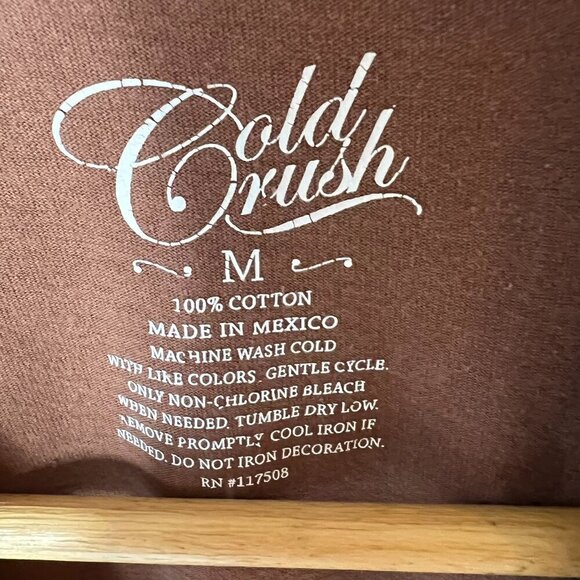 Cold Crush T Shirt Womens Size Medium Brown Nashville Rock N' Roll Motorcycle - Picture 2 of 13